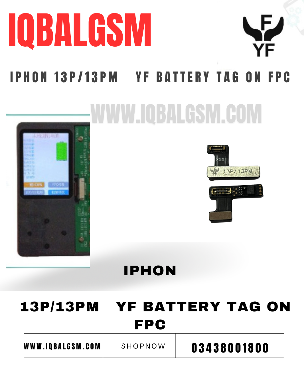 iPhone 13p/13pm Yf battery tag on fpc 