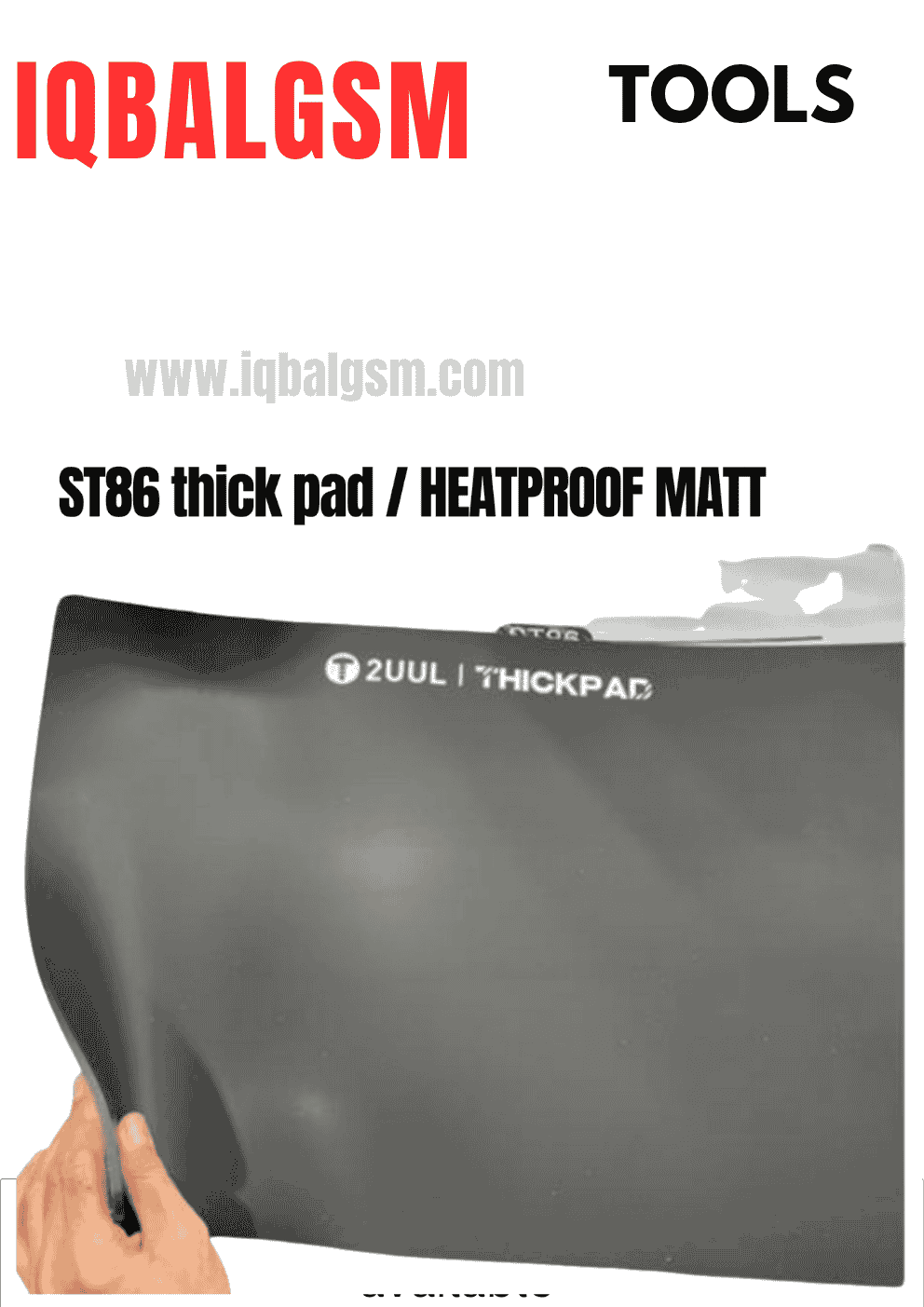 2UUL ST86 ThickPad Extra Thick Heat Resistant Repair Pad 500mm*350mm*5mm