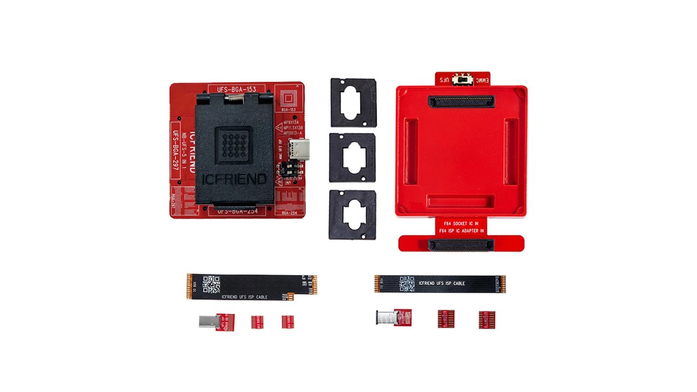 5 IN 1 New 2026  F64 ISP Adapter Board + NB-UFS-5IN1 (254 / 153 / 297) Adapter + ISP Cable