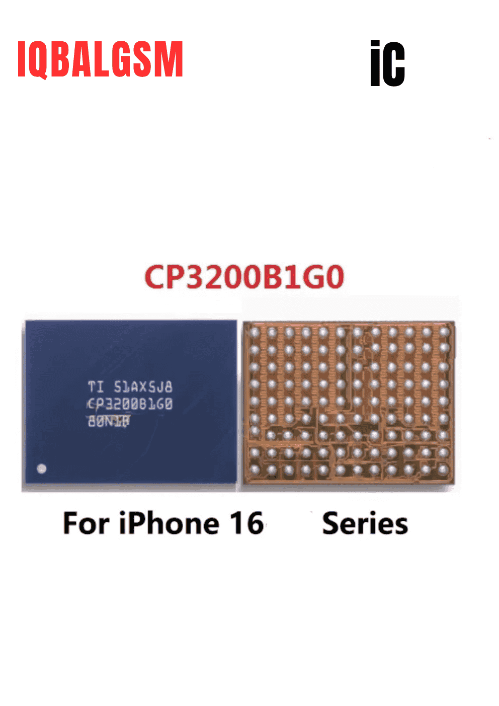 CP3200B1G0 Charging IC for iPhone 16 / 16 Plus / 16 Pro / 16 Pro Max