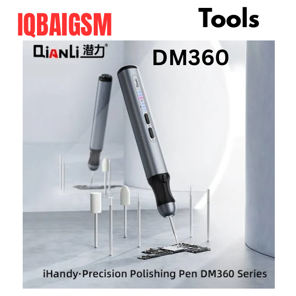 QIANLI DM360  High Speed Electric Polishing Pen Brushless Grinding Tool for PCB CPU IC Chip Repair with Adjustable Speed Control