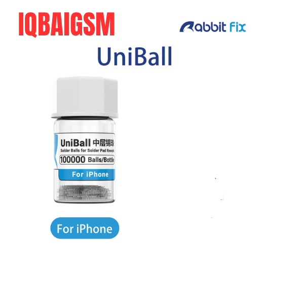 Rabbitfix UniBall Solder Balls 183°C 100000 Balls Bottle for iPhone Motherboard Middle Layer Repair BGA Reballing Tool