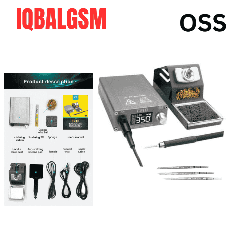 OSS TEAM T210 PRO /c210 Soldering iron Station (with 3 TIPS I,IS,K)
