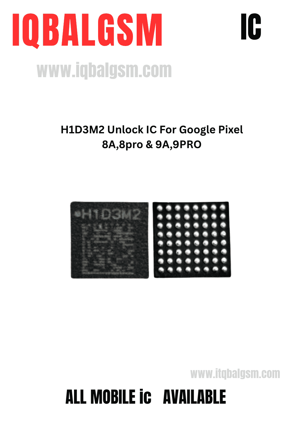 H1D3M2 Unlock IC For Google Pixel 8a,8pro & 9a,9pro