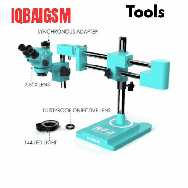 RF4 TRINOCULAR MICROSCOPE DOUBLE ARM BOOM STAND RF-7050-TVW