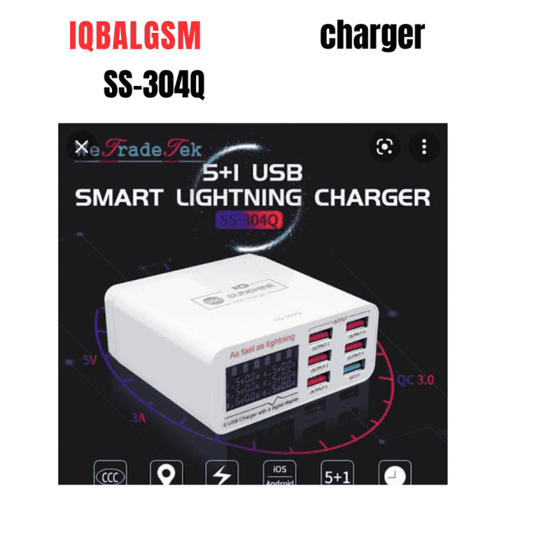SUNSHINE SS-304Q 6-Port USB Fast Charging Device Support QC 3.0 Strong Compatibility