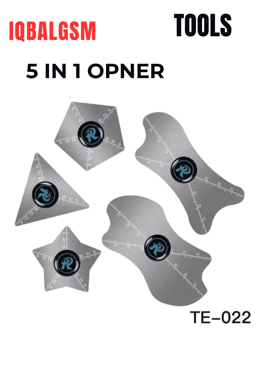 TE-022  5 in 1 Ultra Thin Metal Opening Pry Tool Sheet Opener for Mobile Phone Tablet PC Smart Phone Repair Screen Removal Tool