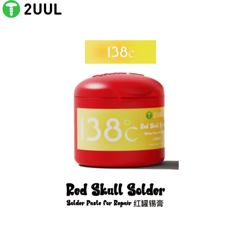 2UUL Red Skull Solder Paste for Repair 138℃ 50g