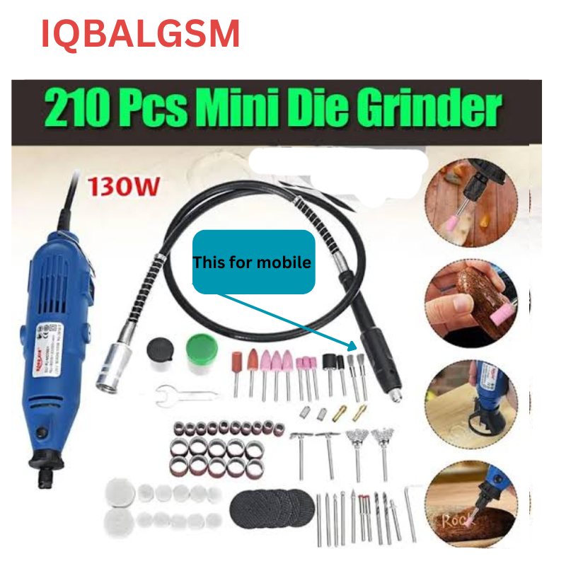 LYZ 211pcs Rotary Tool Mini Drill Set Grinder Engraver Sander Polisher and special use for mobile repair in Pakistan