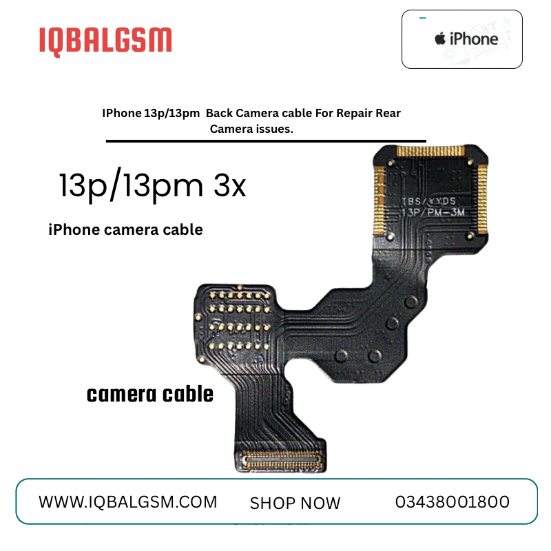 IPhone 13p/13pm 3x Back Camera cable For Repair Rear Camera issues.