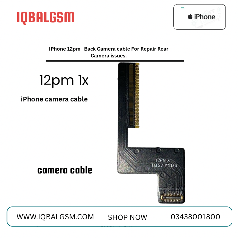 IPhone 12pm 1x Back Camera cable For Repair Rear Camera issues.