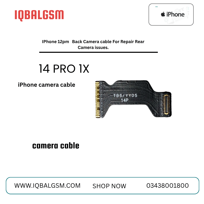 IPhone 14 PRO 1X Back Camera cable For Repair Rear Camera issues.