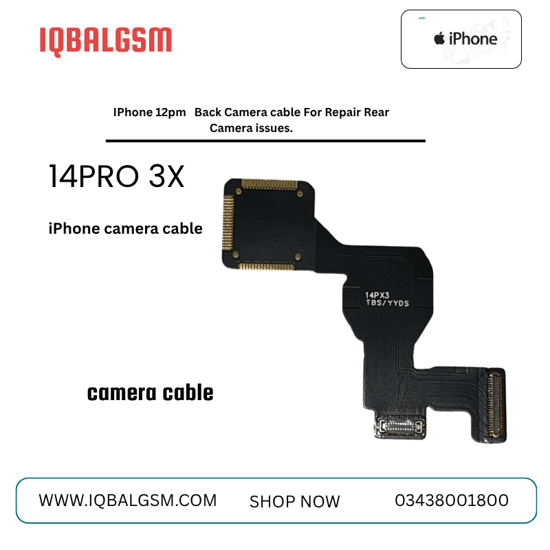IPhone 14 PRO 3X Back Camera cable For Repair Rear Camera issues.