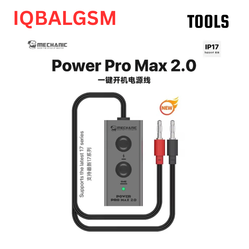 Mechanic Power Pro Max 2.0 Power Supply Boot Cable with Double Connection Seat for iPhone X to 17Pro Max