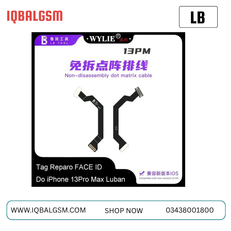 LB 13pm  Face ID Tag On / Flex IPhone DOT MATRIX EXTERNAL CABLE