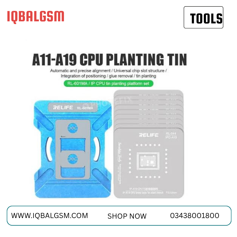 RL-601MA A11-A19 Pro RELIFE iPhone CPU Tin Planting Platform Set