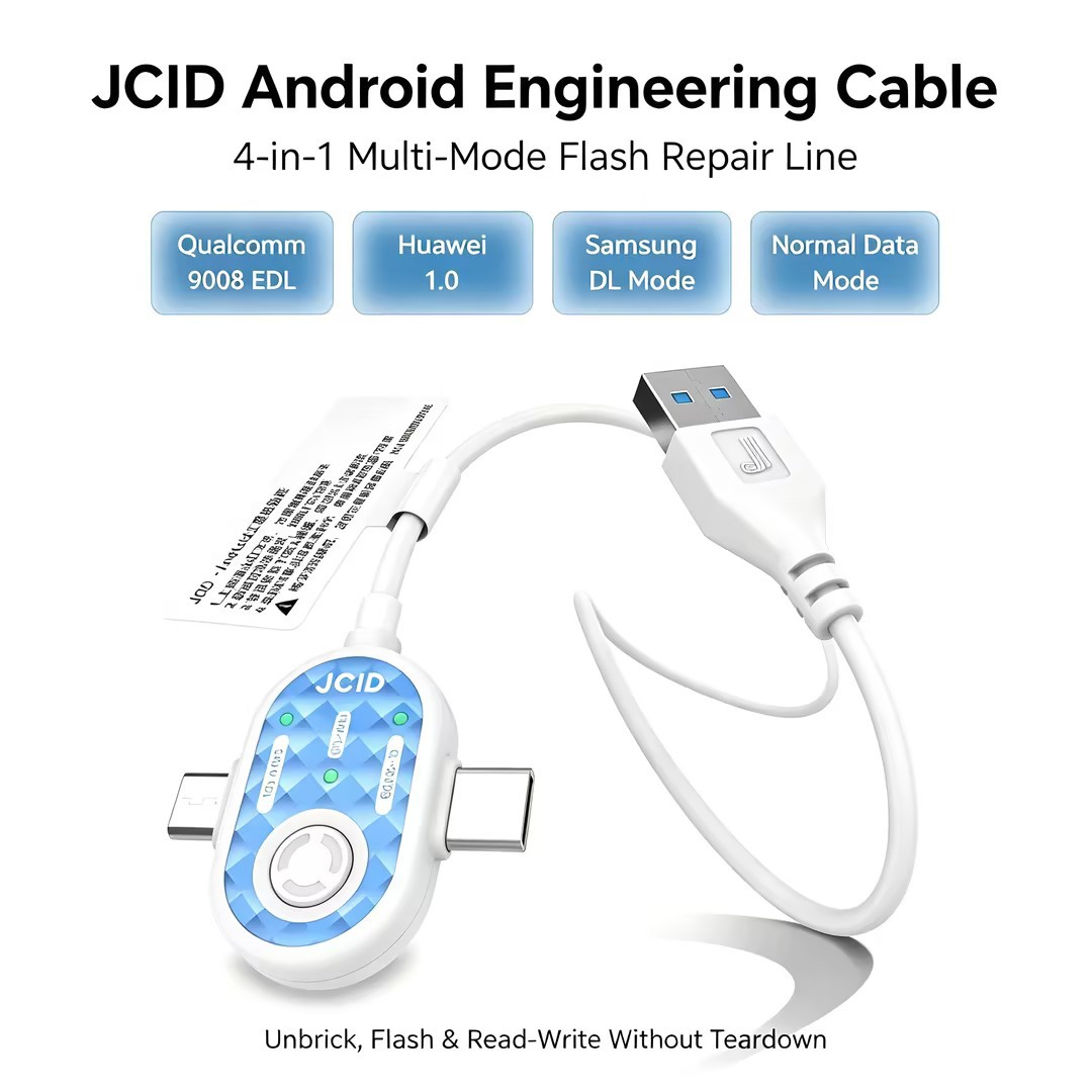 JCID Android  EDL Cable,4-in-1 multi-mode Android repair cable