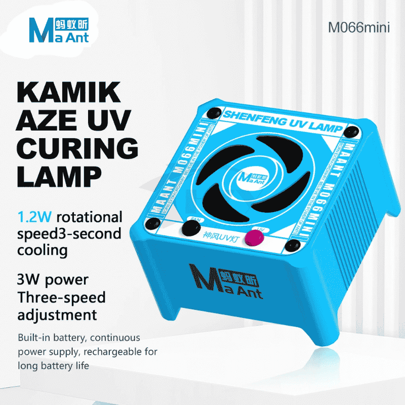  MaAnt M066 Mini 2 IN 1 UV Curing Light Lamp With Cooling Fans Solder Oil UV Adhesive Curing for Mobile Phones IC Chip PCB Repair